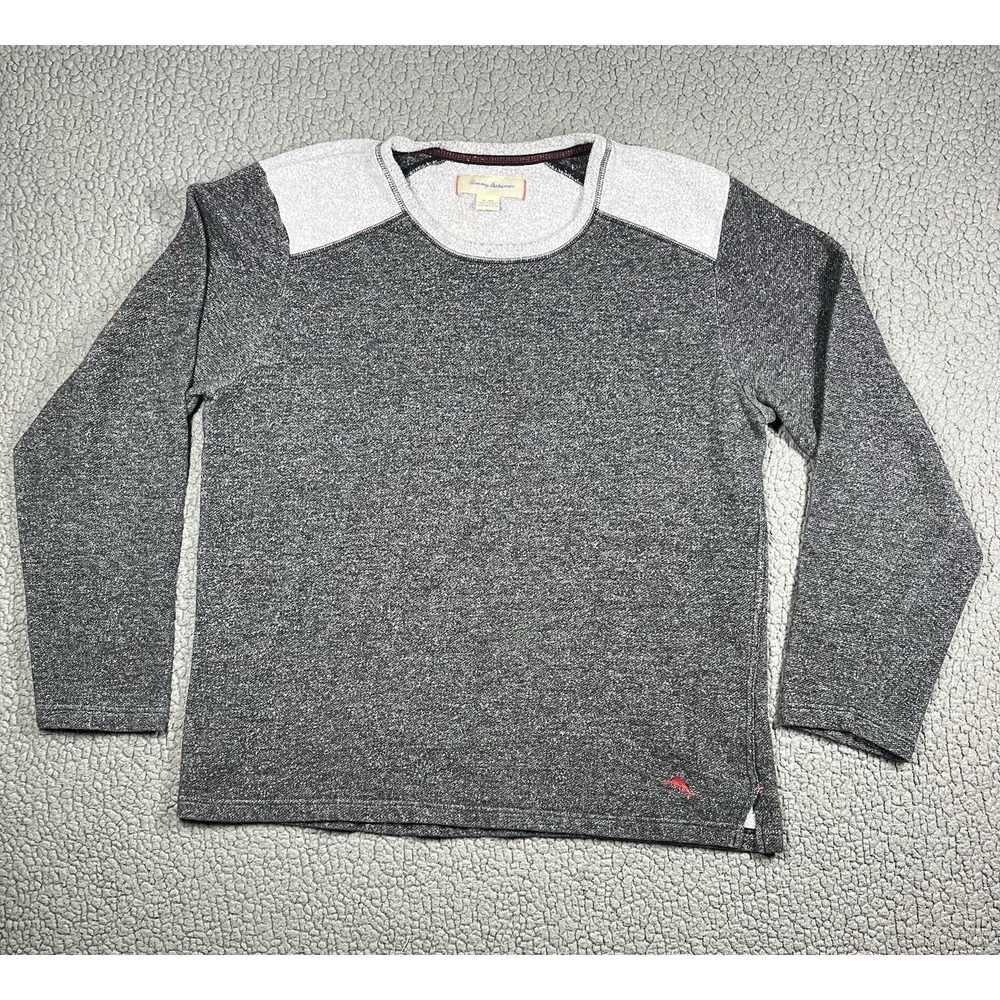 Tommy Bahama Sz Size XL Crew Sweatshirt Pullover Grey Two Tone